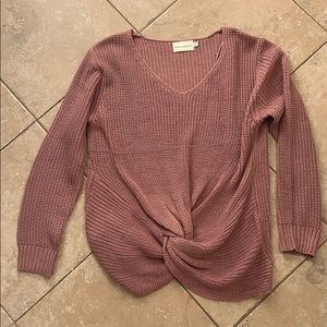 Front knot sweater.